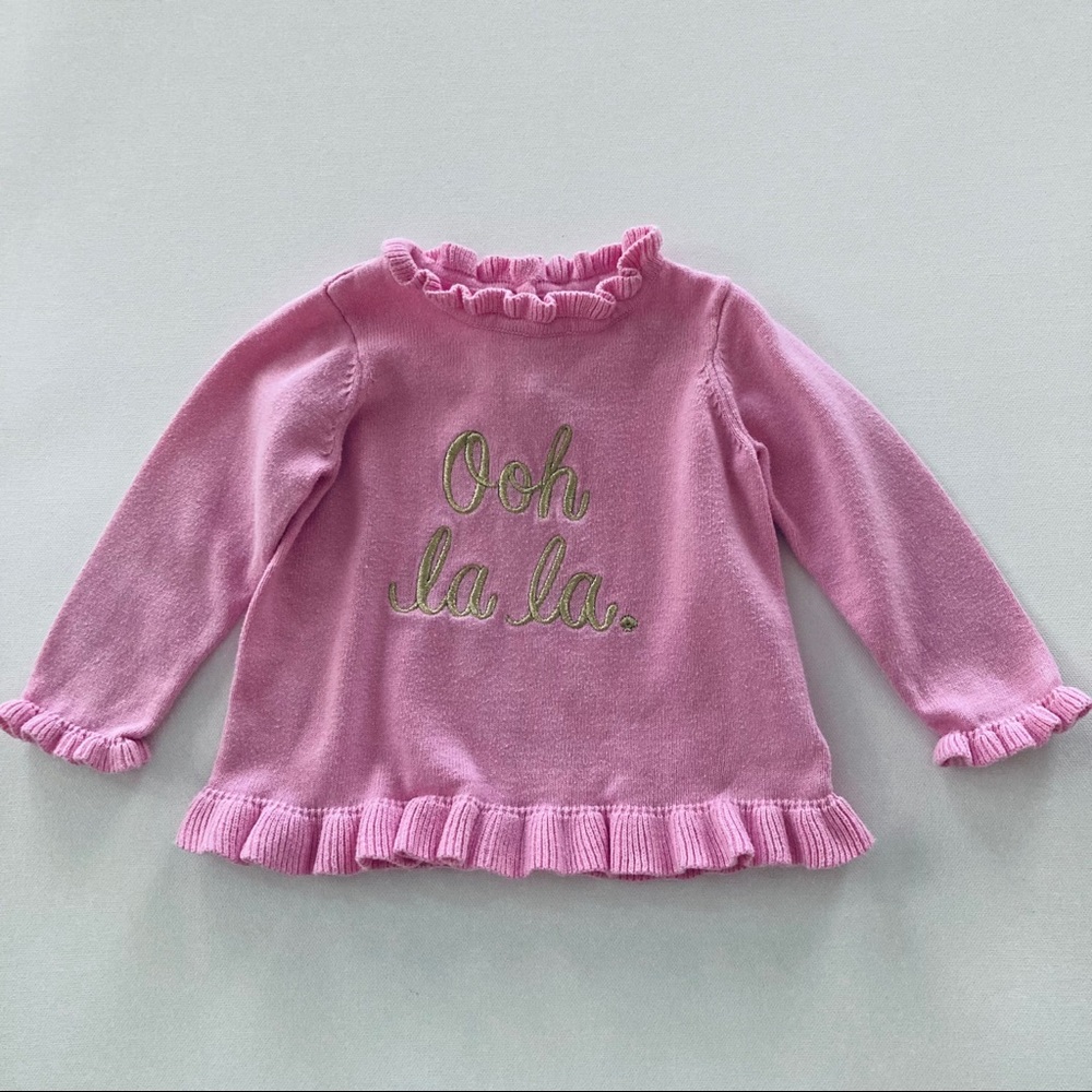 Kate Spade Baby Girl Pink Sweater Pullover 12 Months
